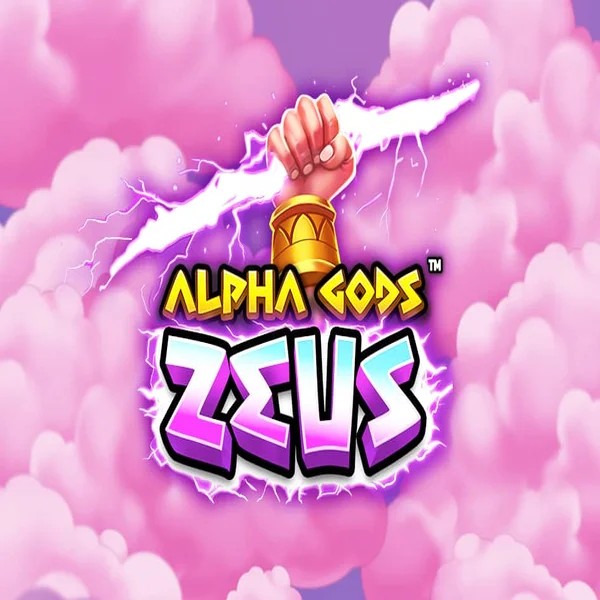 Alpha Gods Zeus slot logo by PearFiction Studios at Betory Casino